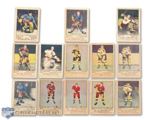 1951-52 Parkhurst Hockey Card Collection of 60