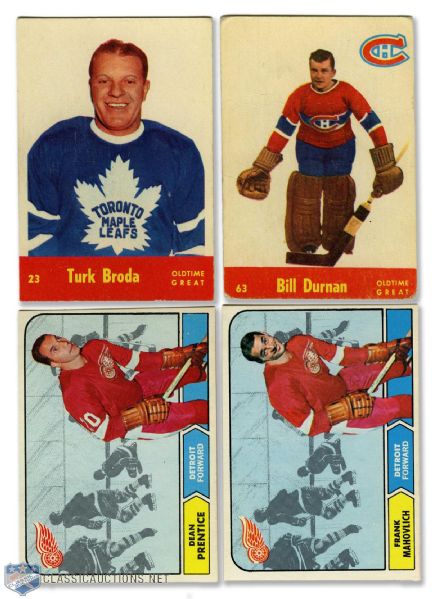 1950s and 1960s Parkhurst and Topps Hockey Card Collection of 7