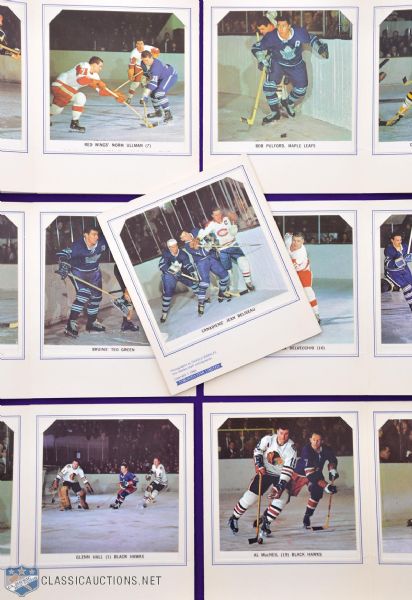 1964-65 Toronto Star NHL Stars Photo Collection of 41 with Albums