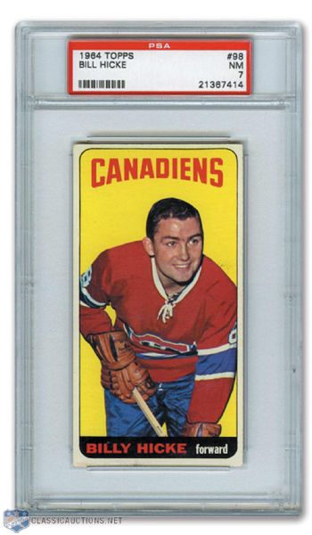 1964-65 Topps Tall Boys #98 Bill Hicke SP - Graded PSA 7