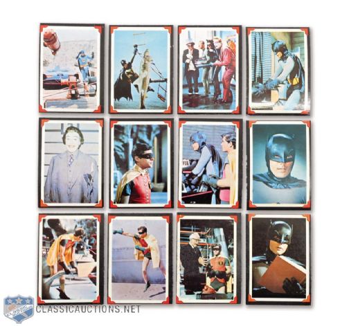 1966 Topps Batman Riddler Near Set (37/38) and 1966 O-Pee-Chee Red Bat 44-Card Set