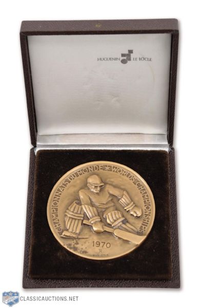 Vaclav Nedomanskys 1970 World Ice Hockey Championship Bronze Medal Won by Czechoslovakia