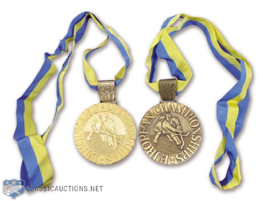 Vasily Pervukhins 1977 Bronze and 1978 Gold Soviet Union European Championships Medals