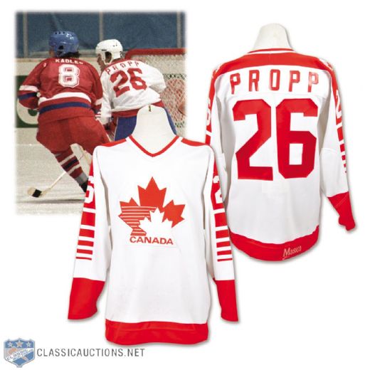 Brian Propps 1983 World Championships Team Canada Game-Worn Jersey - Photo-Matched!
