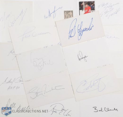 1972 Canada-Russia Series Team Canada Signed Index Card Collection of 30