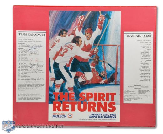 1985 "The Spirit Returns" 1972 Team Canada Multi-Signed Display