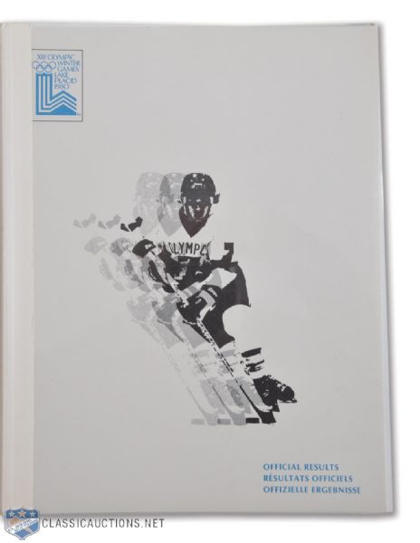 1980 Lake Placid Olympic Hockey Tournament Official Results Book