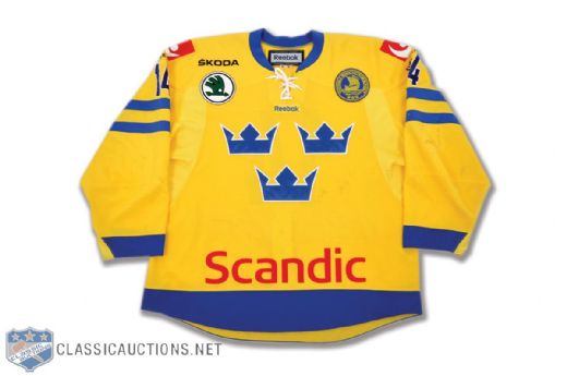 Patrik Berglunds 2012 Team Sweden Mens National Team Signed Game-Worn Jersey with LOA