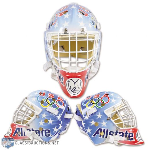 Jim Craigs "Miracle on Ice" 2002 Reunion Game-Worn Team USA Goalie Mask