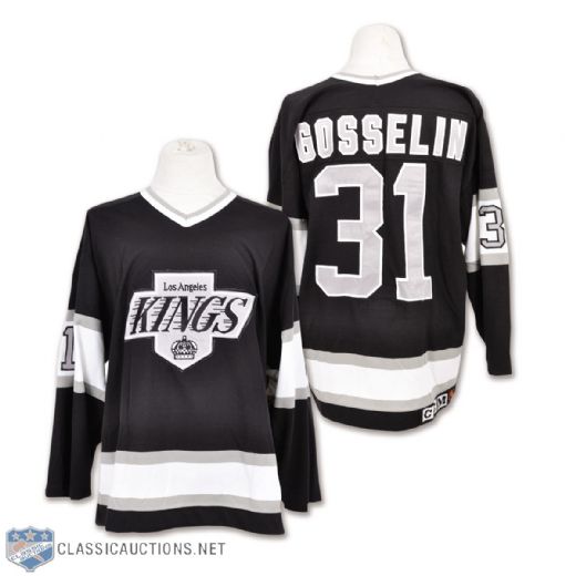 Mario Gosselins 1989-90 Los Angeles Kings Game-Worn Jersey