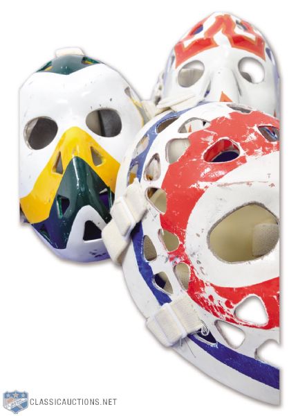 Ken Dryden, Gilles Meloche and Phil Myre Replica Masks
