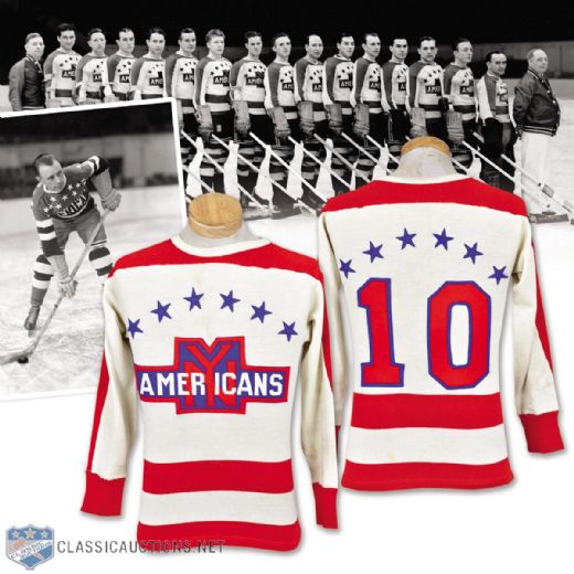 Harry Olivers 1935-36 New York Americans Game-Worn Jersey with LOA