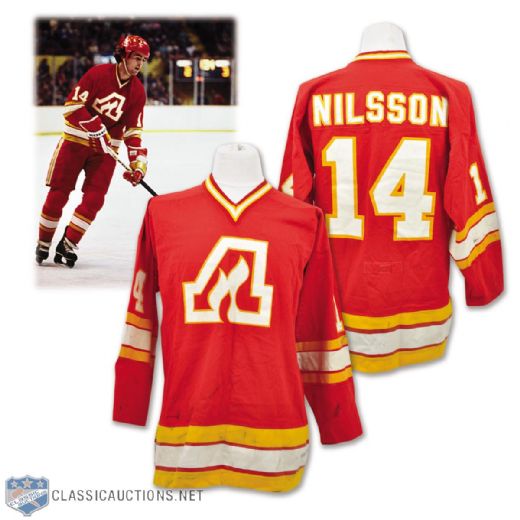 Kent Nilssons 1979-80 Atlanta Flames Game-Worn Jersey - Great Game Wear and Team Repairs!
