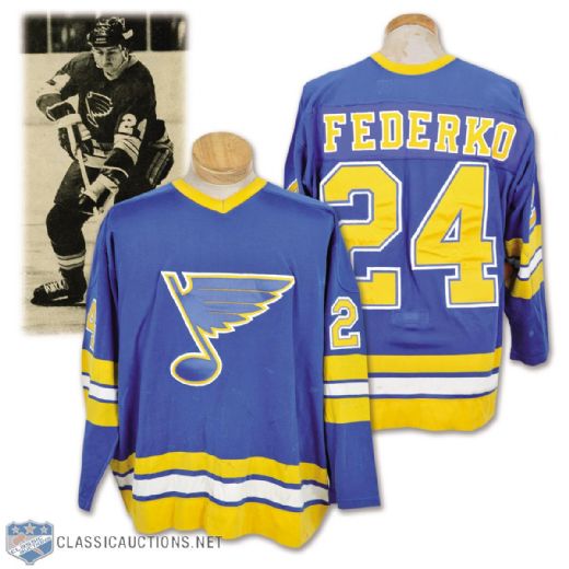 St. Louis Blues Mid-to-late-1970s Game-Worn Jersey Attributed to Bernie Federko