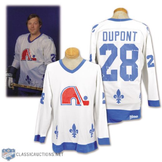 Andre Duponts 1980-81 Quebec Nordiques Game-Worn Jersey