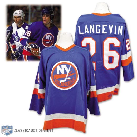 Dave Langevins 1984-85 New York Islanders Game-Worn Jersey with LOA
