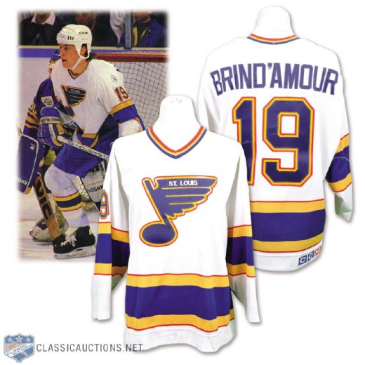 Rod BrindAmours 1989-90 St. Louis Blues Game-Worn Rookie Season Jersey