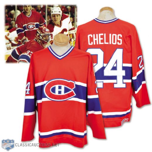 Chris Chelios 1988-89 Montreal Canadiens Game-Worn Jersey with 1989 Stanley Cup Finals Patch