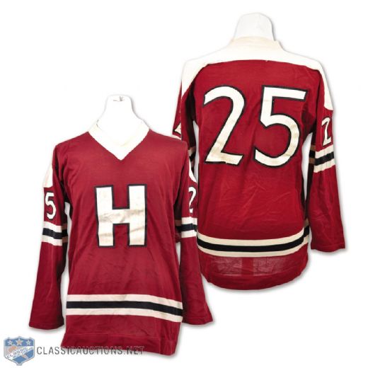 Vintage Late-1960s Harvard University Game-Worn Jersey