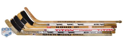New York Islanders 1970s/1980s Game-Used Stick Collection of 6 with Many Stars