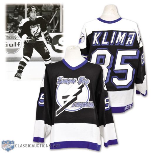 Petr Klimas 1993-94 Tampa Bay Lightning Game-Worn Jersey