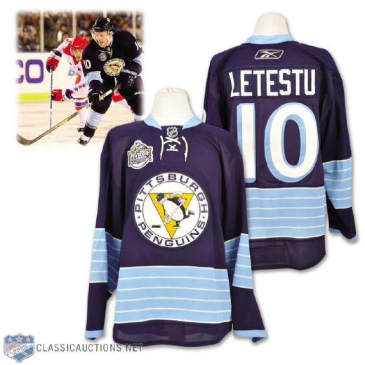 Mark Letestus 2011 Winter Classic Pittsburgh Penguins Game-Worn Jersey with LOA