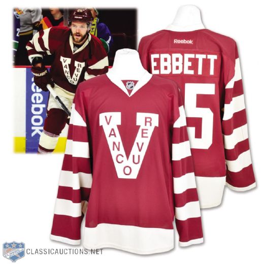 Andrew Ebbetts 2012-13 Vancouver Canucks Game-Worn Alternate "Millionaires" Jersey with LOA