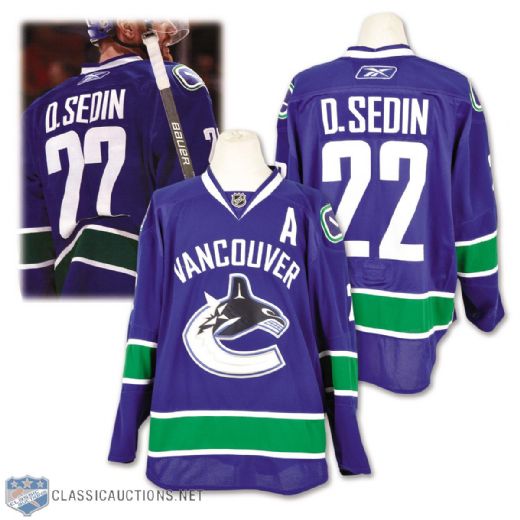 Daniel Sedins 2009-10 Vancouver Canucks Game-Worn Alternate Captains Jersey with LOA - Photo-Matched!