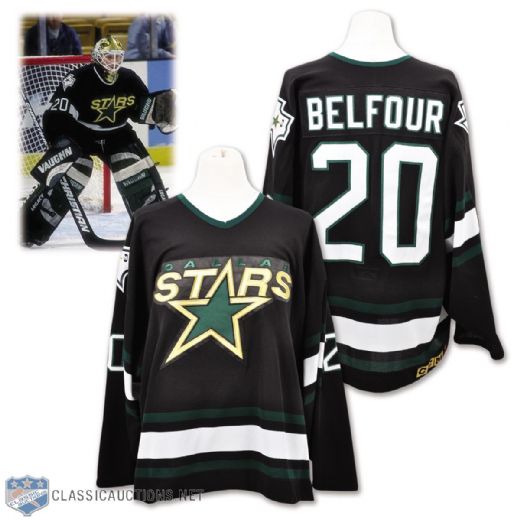 Ed Belfours 1998-99 Dallas Stars Game-Worn Jersey - From Stanley Cup Championship Season!