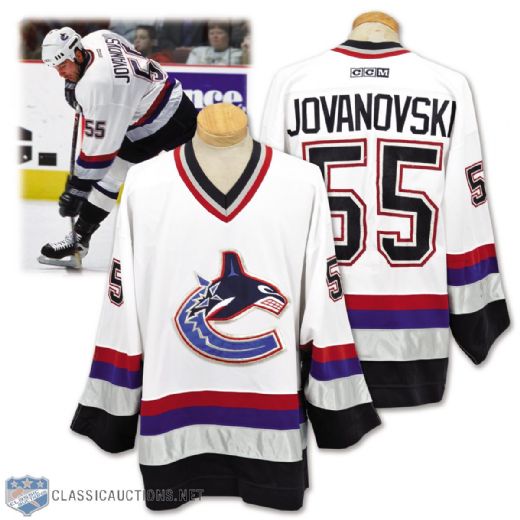 Ed Jovanovskis 2002-03 Vancouver Canucks Game-Worn Jersey with LOA