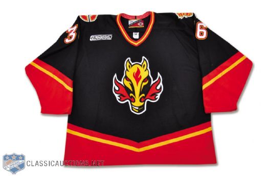 Eric Charrons 1999-2000 Calgary Flames Game-Worn Alternate Jersey