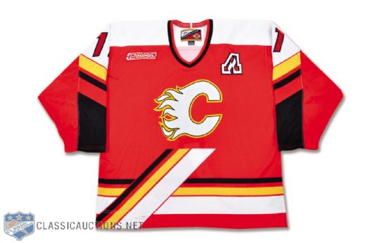 Jeff Shantzs 1999-2000 Calgary Flames Game-Worn Alternate Captains Jersey