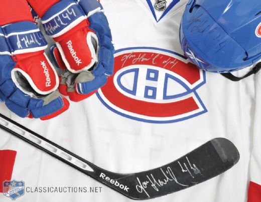 Roman Hamrliks Montreal Canadiens Signed and Game-Used Collection of 4
