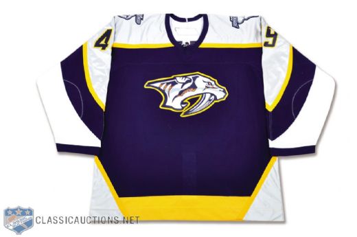 Kevin Kleins 2005-06 Nashville Predators Game-Worn Pre-Season Jersey