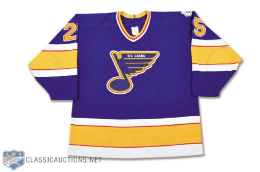 Herb Raglans 1990-91 St. Louis Blues Game-Worn Jersey