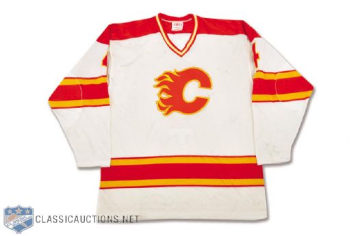 Vintage Paul Baxter 1983-87 Calgary Flames Pro Jersey