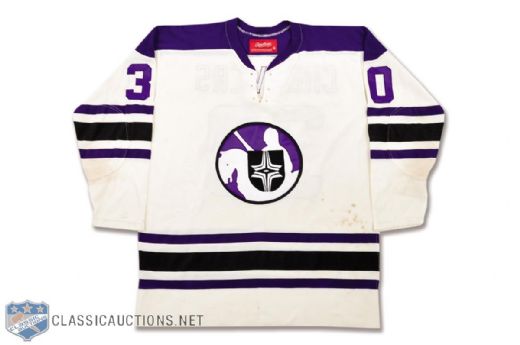 Vintage Gerry Cheevers 1972-76 WHA Cleveland Crusaders Pro Jersey
