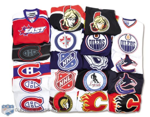 Collection of 19 NHL Authentic Hockey Jerseys - Canadian Teams