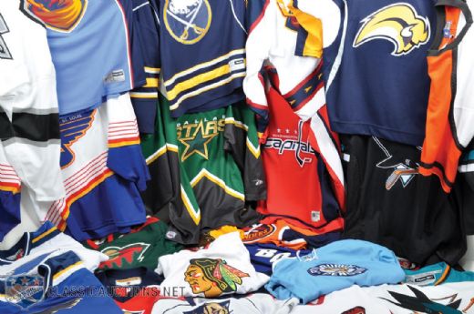 Collection of 25 NHL Authentic Hockey Jerseys - US Teams