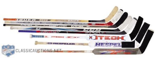 New York Islanders 2000s Game-Used Stick Collection of 8 with Peca and Osgood