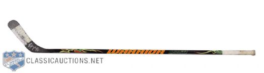 Joffrey Lupuls Circa 2007-08 Philadelphia Flyers Signed Warrior Game-Used Stick
