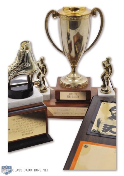 Bob Daileys 1970s Philadelphia Flyers and Vancouver Canucks Awards (3)