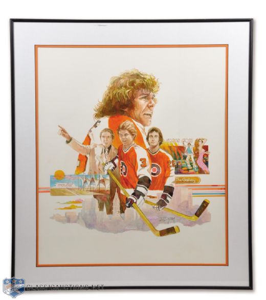 Philadelphia Flyers 1978-79 Yearbook Framed Original Artwork (27" x 24")