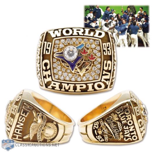 Toronto Blue Jays 1993 World Series Championship 14K Gold Ring