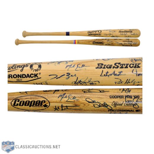 Toronto Blue Jays 1992 and 1993 World Series Champions Team-Signed Bats