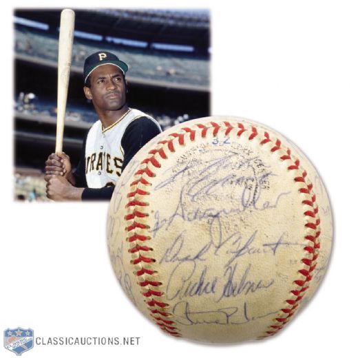 Pittsburgh Pirates 1970 Team-Signed Ball by 26 with Roberto Clemente - JSA LOA