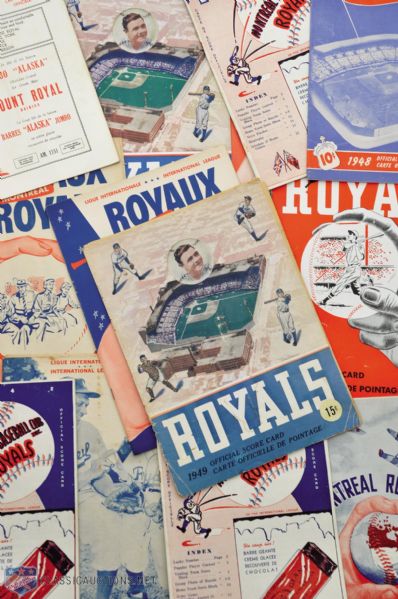 Montreal Royals Baseball Club 1934-58 Program Collection of 13