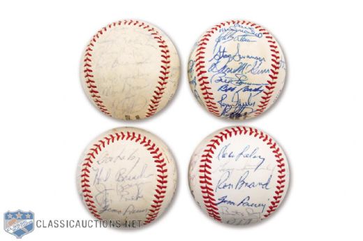Montreal Expos 1969-1972 Team-Signed Baseball Collection of 4