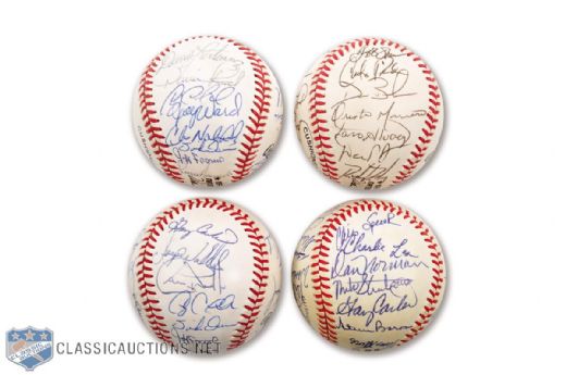 Montreal Expos 1982-1993 Team-Signed Baseball Collection of 4