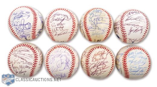Montreal Expos 1997-2003 Team-Signed Baseball Collection of 8